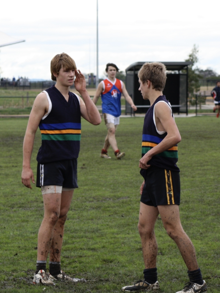 Ben Mulrooney and Sam Maddern Wangaratta High School Football 2010