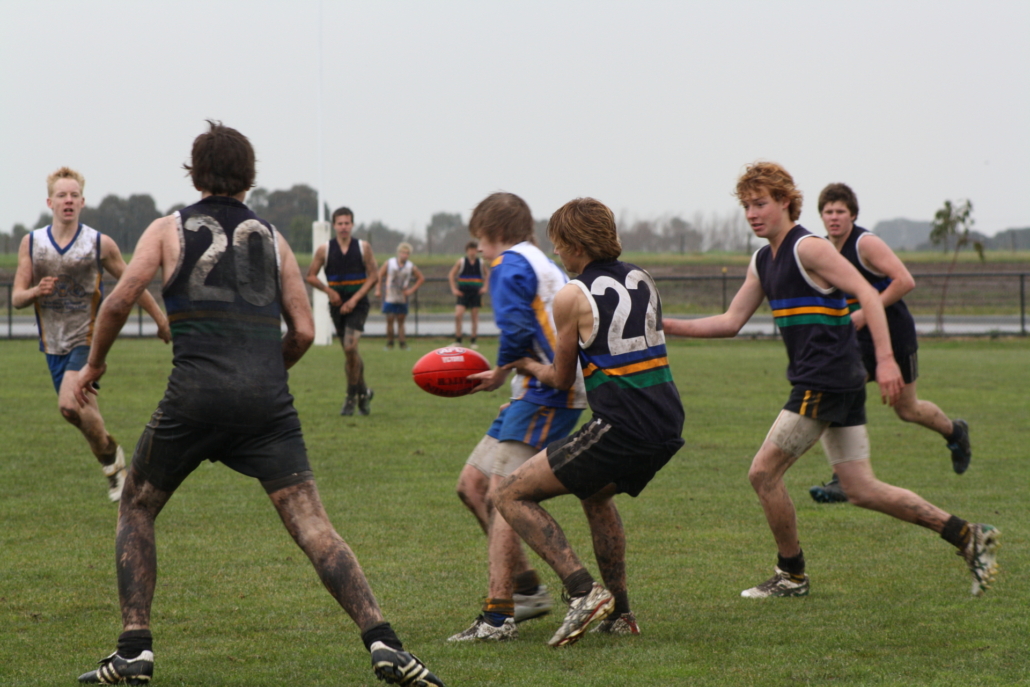 Josh Porter, Ben Mulrooney, Daniel Bihun, Connor Crimmins - Wangaratta High School Football 2010