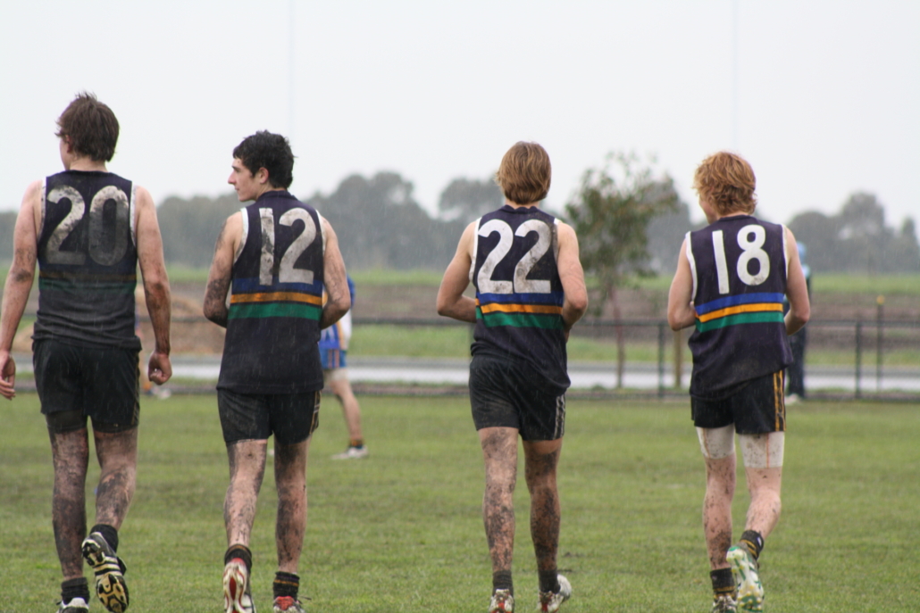 Josh Porter, Hayden Espejo, Ben Mulrooney, Daniel Bihun - Wangaratta High School Football 2010