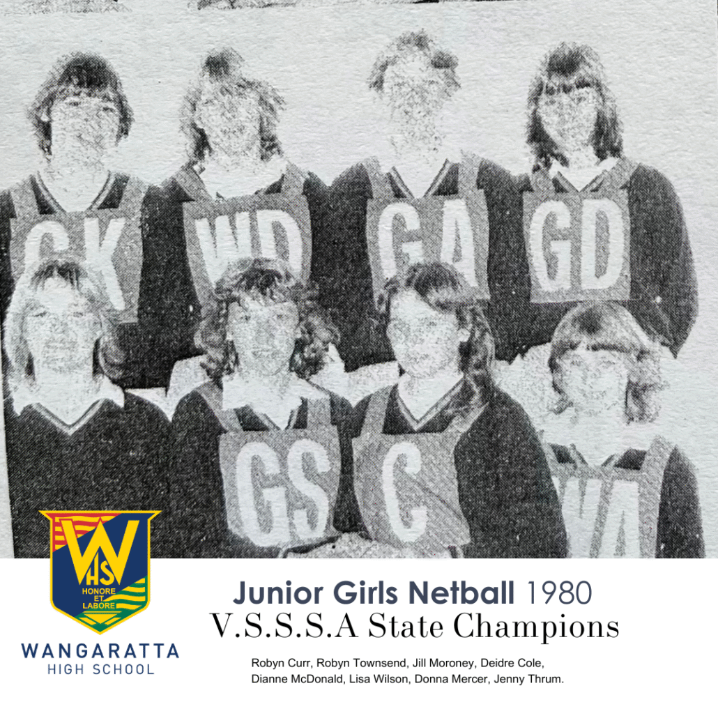 1980 Junior Girls Netball State Champions Wangaratta High School
