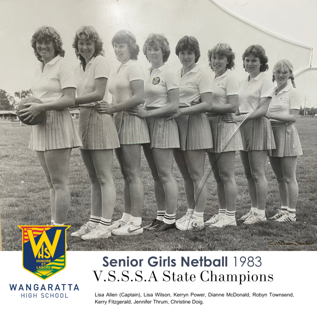 1983 Senior Girls Netball State Champions Wangaratta High School