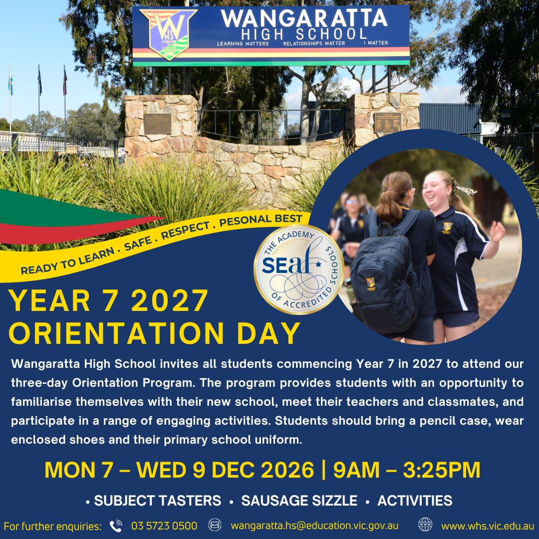 Orientation Day 2026 into 2027